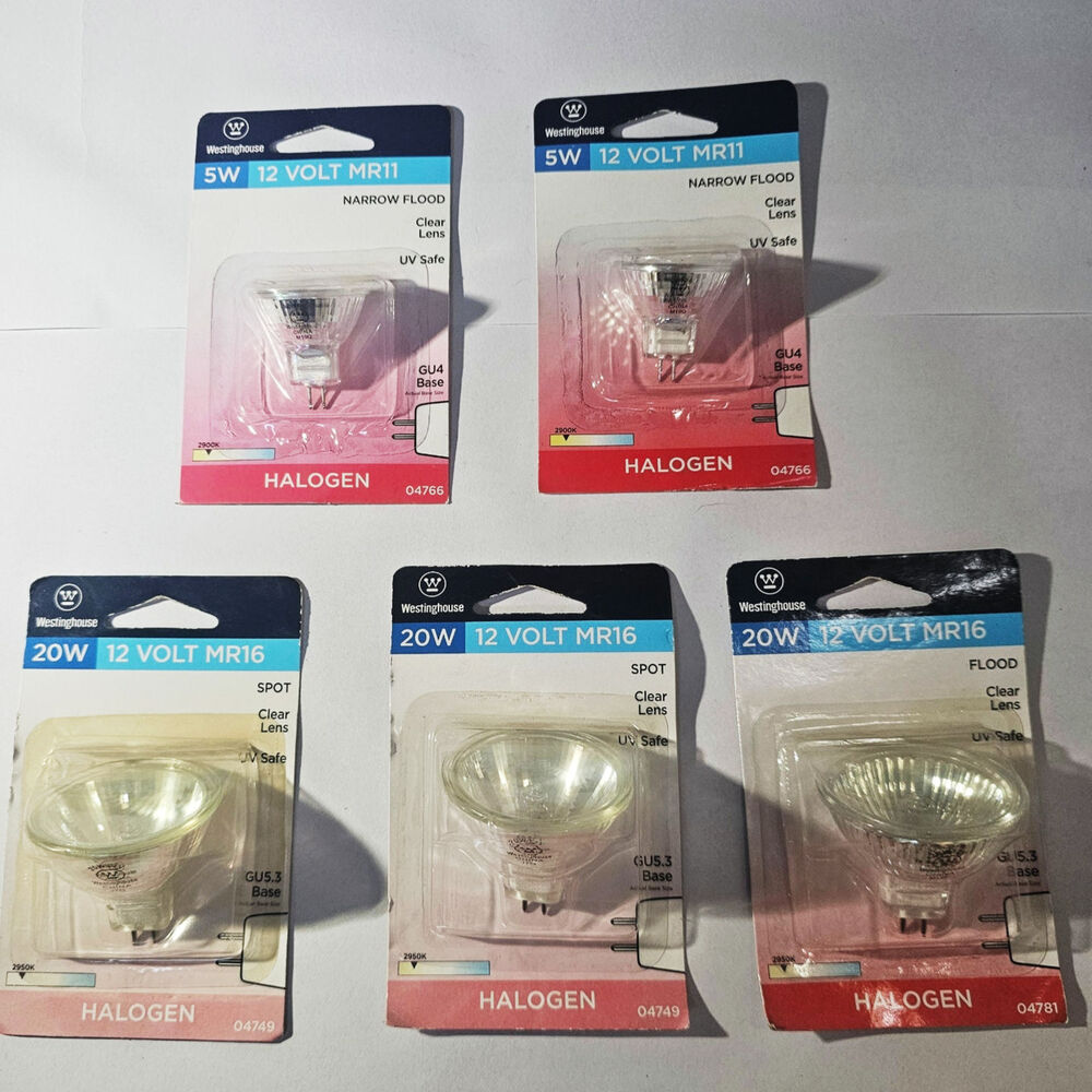 The Westinghouse Halogen Multi-Pack (flood, narrow fld, spot) gu4 / gu 5.3 base